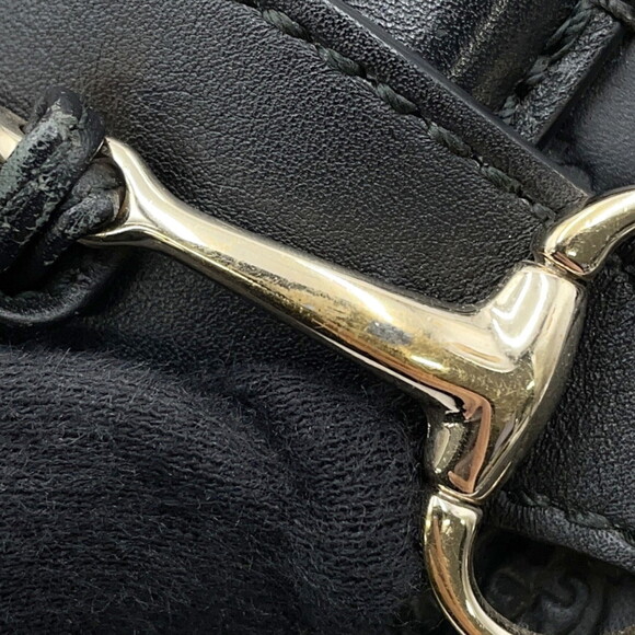 GUCCI Authentic Black Leather Shoulder Bag - Picture 15 of 16